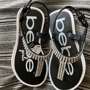 Toddler Girls Bebe bling sandal size med7/8